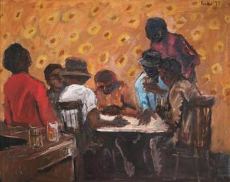 Georg Eisler, The Atlantic, Brixton, 1977, Öl auf Leinwand, 80 × 100 cm, Privatbesitz