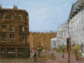 Georg Eisler, Peters Square II, Manchester, 1986, Öl auf Leinwand, 30 × 40 cm, Privatbesitz Wie ...