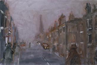 Georg Eisler, Stockport Road, 1987, Öl auf Leinwand, 40 × 60 cm, Verbleib unbekannt