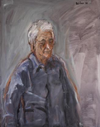 Georg Eisler, Porträt Ladislav Mnacko, 1990, Öl auf Leinwand, 100 × 80 cm, Verbleib unbekannt