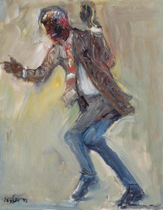 Georg Eisler, Jimmy Slyde I, 1992, Öl auf Leinwand, 50 × 40 cm, Verbleib unbekannt