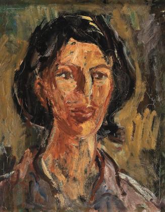 Georg Eisler, Portrait Hilde Spiel, 1967, Öl auf Leinwand, 42 × 33 cm, Verbleib unbekannt