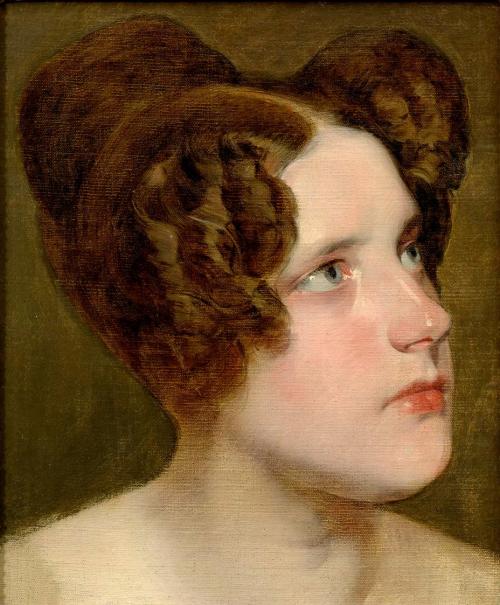 Friedrich von Amerling, Marie Baumann, verh. Loewe, 1840, Öl auf Leinwand, 32,6 × 27,4 cm, Wien ...