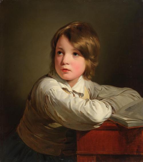 Friedrich von Amerling, Josef Amerling als fauler Student, 1830, Öl auf Leinwand, 58 × 51,9 cm, ...