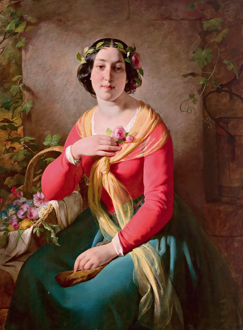 Friedrich von Amerling, Emilie Lang, 1844, Öl auf Leinwand, 114 × 84,5 cm, Unbekannter Besitz