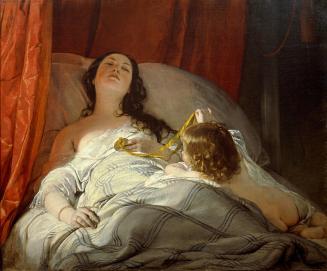 Friedrich von Amerling, Das Souvenir (L´assopita), 1838, Öl auf Leinwand, 96,5 × 118 cm, Galler ...