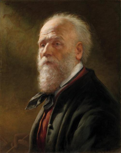 Friedrich von Amerling, Selbstporträt mit Licht von oben, nach 1880, Öl auf Leinwand, 66 × 52 c ...