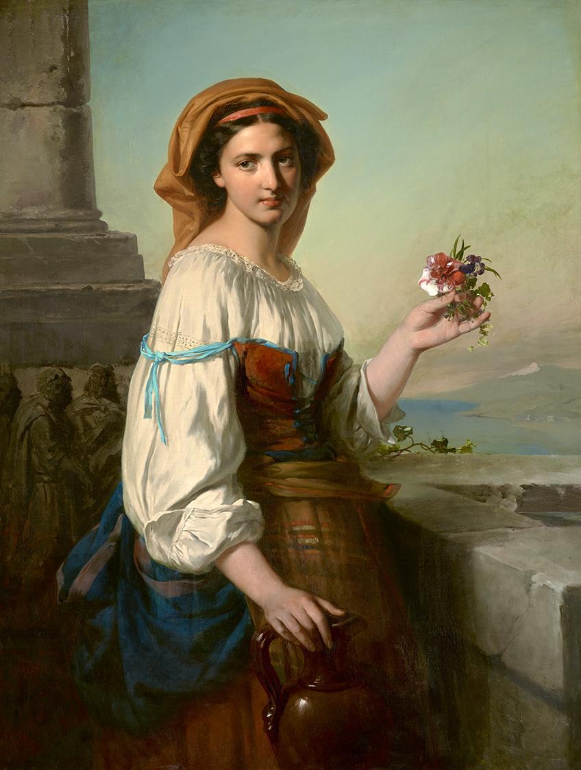 Friedrich von Amerling, Sizilianerin, 1850er, Öl auf Leinwand, 163 × 137 cm, LIECHTENSTEIN. The ...