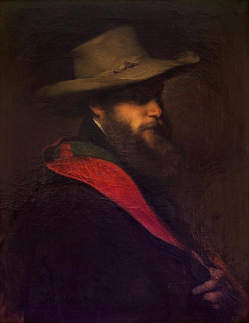 Friedrich von Amerling, Der Kunsthändler Georg Plach (1818–1885), 1852, Öl auf Leinwand (alt do ...