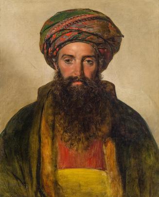 Friedrich von Amerling, Mann mit Turban en face, 1840, Öl auf Leinwand, 63,5 × 52,5 cm, Unbekan ...