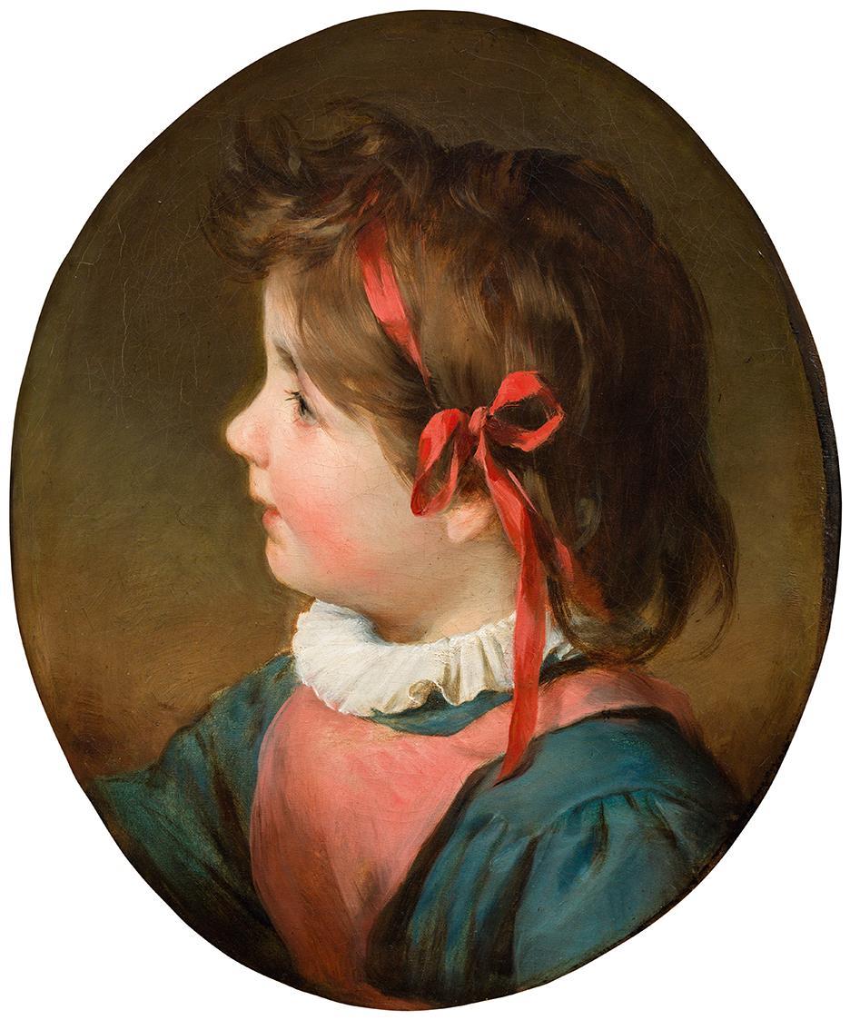 Friedrich von Amerling, Die kleine Friederike Amerling im Profil, 1865, Öl auf Leinwand, 42,8 × ...