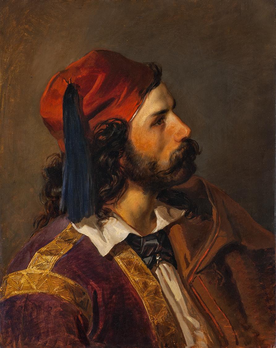 Friedrich von Amerling, Mann in orientalisierender Kleidung, um 1842, Öl auf Leinwand, 61 × 51  ...