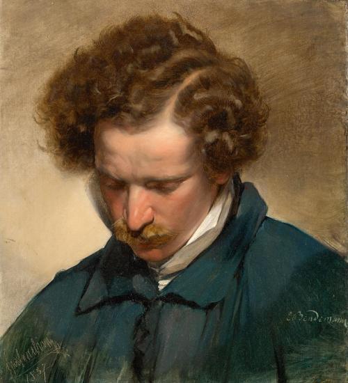 Friedrich von Amerling, Der Maler Eduard Bendemann (1811–1889), 1837, Öl auf Leinwand, 43,5 × 4 ...