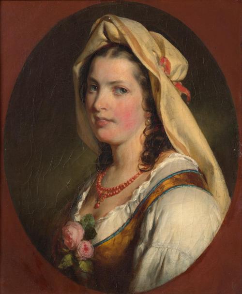 Friedrich von Amerling, Adeline von Mallmann, geb. Freiin von Liebieg (1837–1877), 1862, Öl auf ...