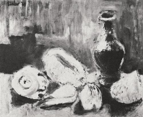 Georg Eisler, Muscheln II, 1969, Öl auf Leinwand, 36 × 45 cm, Verbleib unbekannt