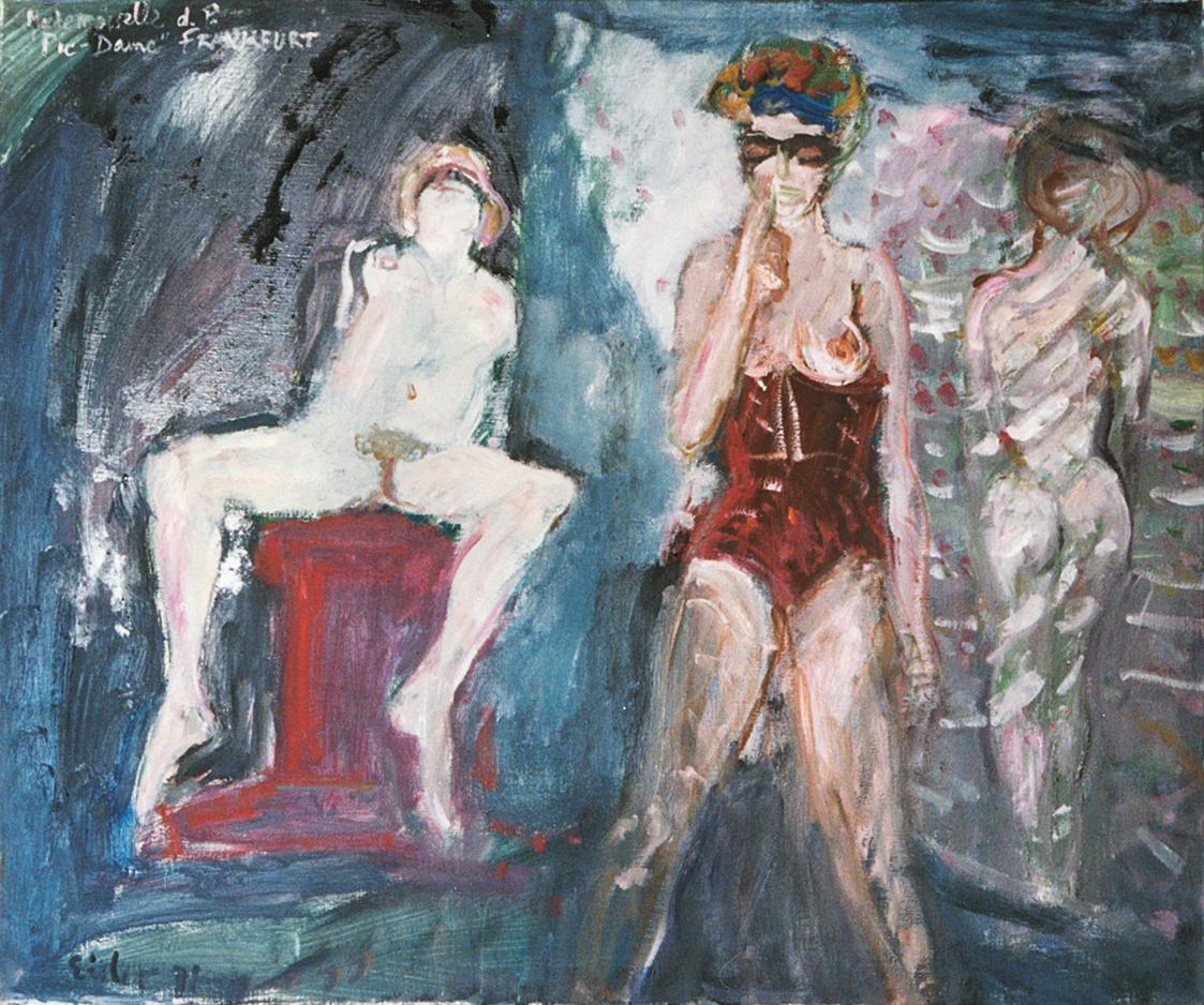 Georg Eisler, Mademoiselle de P.
, 1971, Öl auf Leinwand, 80 × 100 cm, Verbleib unbekannt