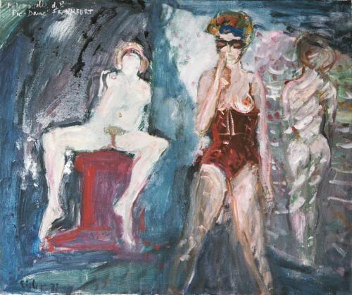 Georg Eisler, Mademoiselle de P.
, 1971, Öl auf Leinwand, 80 × 100 cm, Verbleib unbekannt