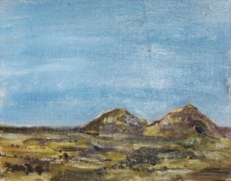 Georg Eisler, Tivoli, 1972, Öl auf Leinwand, 20 × 25 cm, Verbleib unbekannt