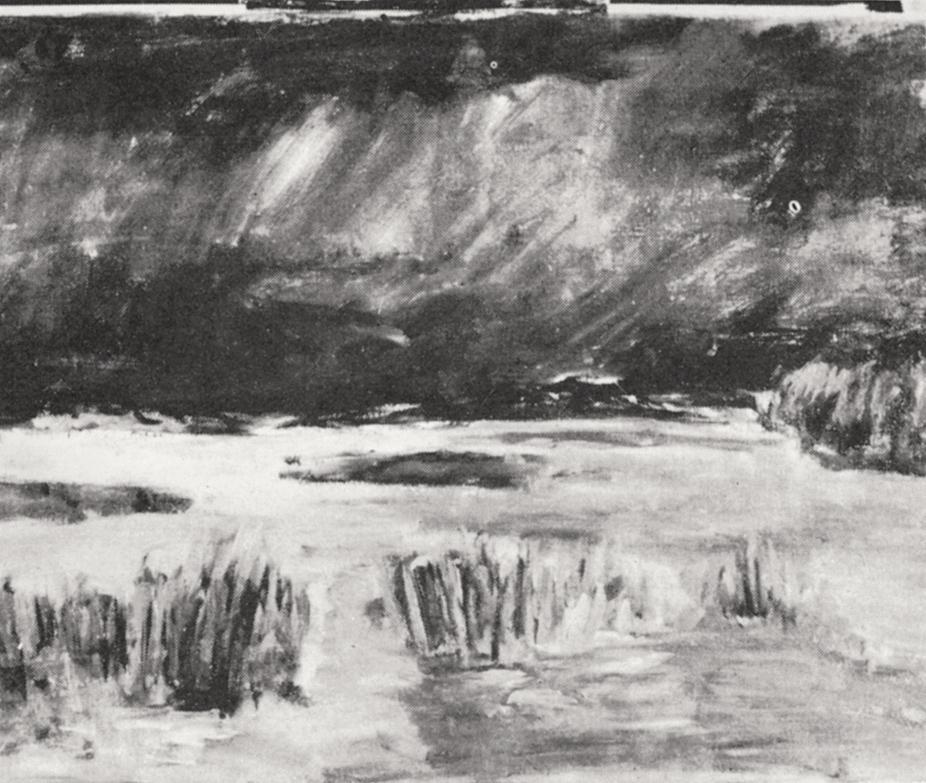 Georg Eisler, Seewinkel I, 1967, Öl auf Leinwand, 41 × 61 cm, Verbleib unbekannt