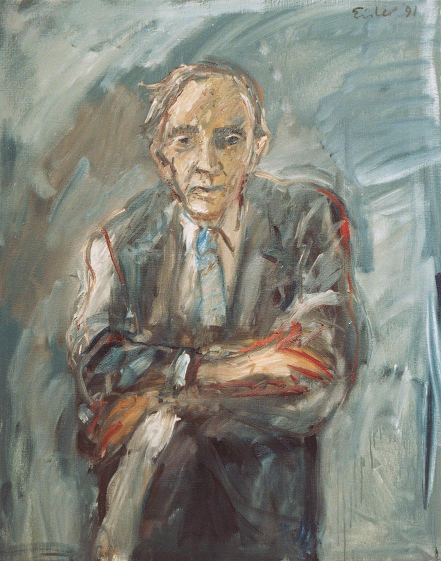 Georg Eisler, Porträt Karl Vak, 1991, Öl auf Leinwand, 100 × 80 cm, Verbleib unbekannt
