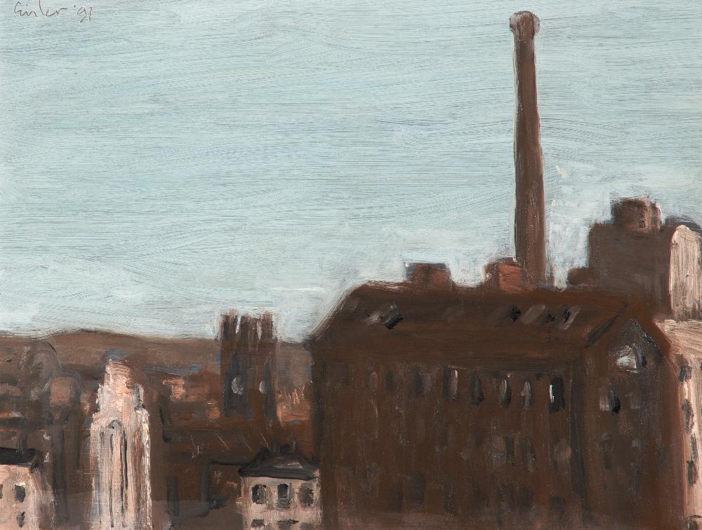 Georg Eisler, Stockport, 1991, Öl auf Leinwand, 30 × 40 cm, Stockport Heritage Services