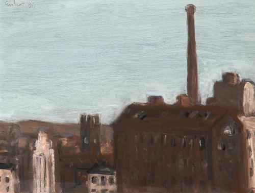 Georg Eisler, Stockport, 1991, Öl auf Leinwand, 30 × 40 cm, Stockport Heritage Services