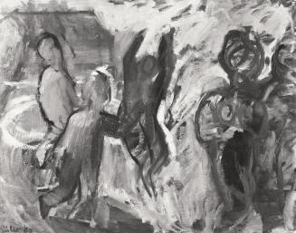 Georg Eisler, Im Park, 1963, Öl auf Leinwand, Verbleib unbekannt
