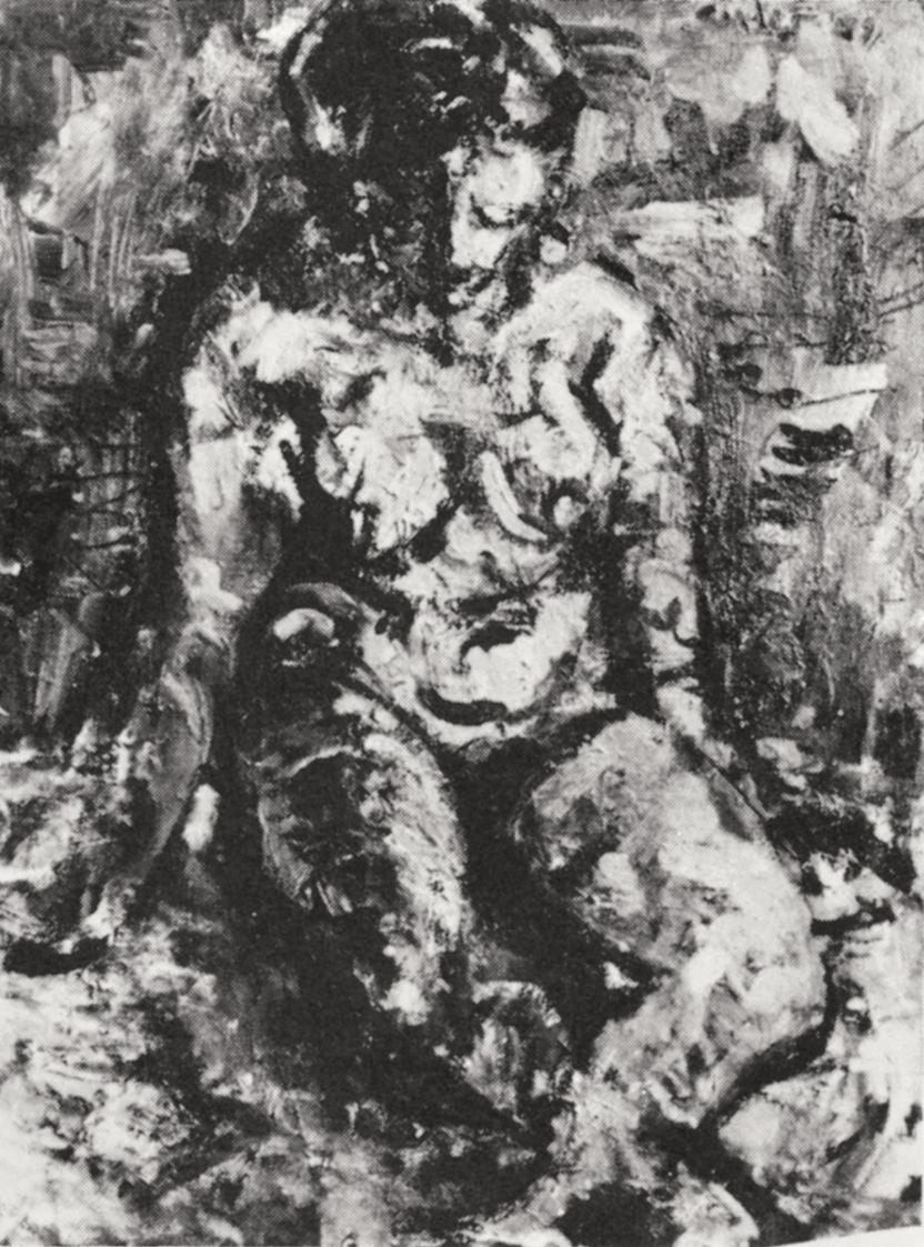 Georg Eisler, Sitzender Akt, 1959, Öl auf Leinwand, 65 × 55 cm, Verbleib unbekannt