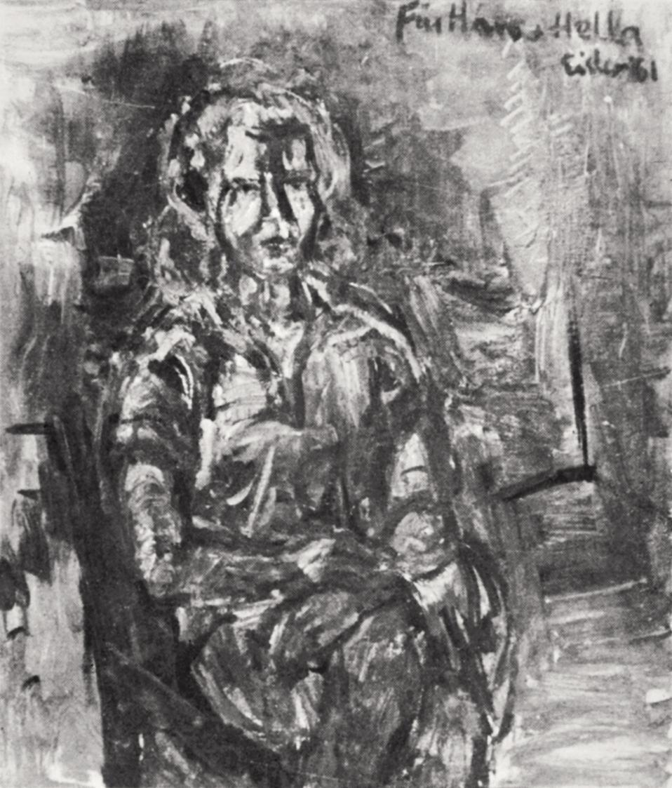 Georg Eisler, Porträt Hella Ferstl, 1961, Öl auf Leinwand, 80 × 60 cm, Verbleib unbekannt