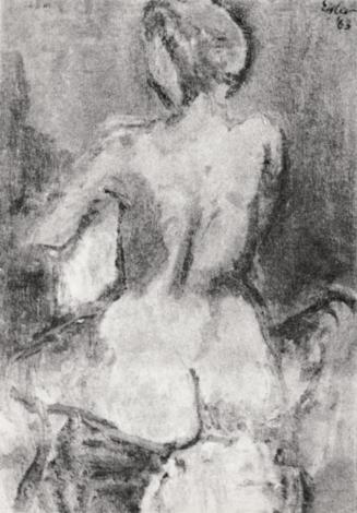 Georg Eisler, Sitzende, 1963, Öl auf Leinwand, 35 × 25 cm, Privatbesitz