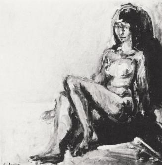 Georg Eisler, Sitzender Akt, 1964, Öl auf Leinwand, 60 × 60 cm, Verbleib unbekannt