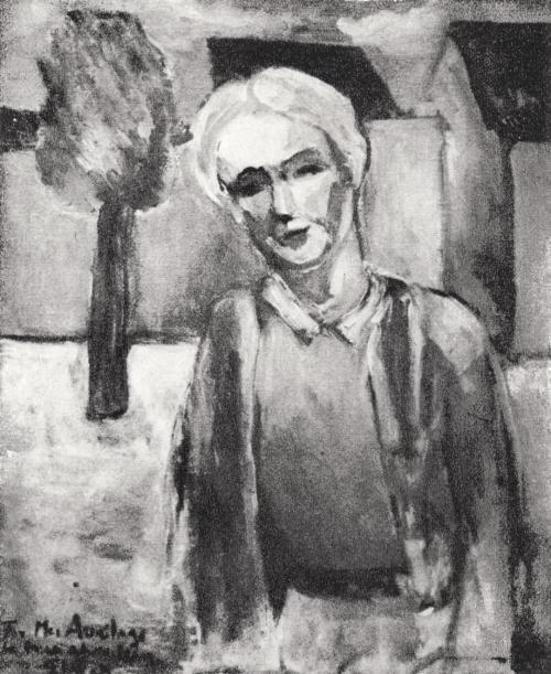 Georg Eisler, Porträt Mrs. Armitage, 1948, Öl auf Leinwand, 70 × 50 cm, Verbleib unbekannt