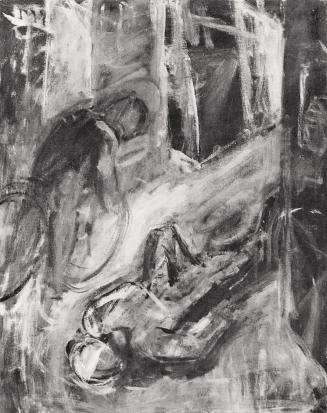 Georg Eisler, Straße mit totem Soldaten, 1964, Öl auf Leinwand, 80 × 60 cm, Verbleib unbekannt