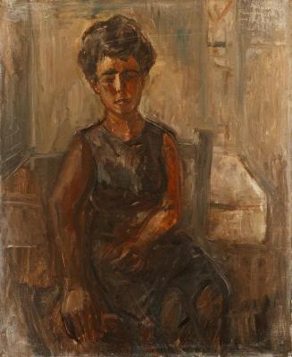 Georg Eisler, Porträt Kitty, 1962, Öl auf Leinwand, 60 × 50 cm, Privatbesitz, Wien