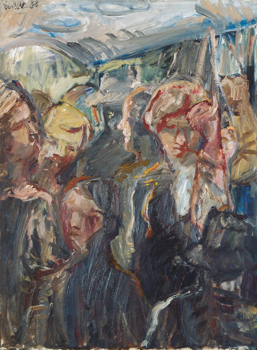 Georg Eisler, Autobus II, 1965, Öl auf Leinwand, 80,3 × 60,3 cm, Privatbesitz