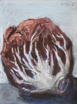 Georg Eisler, Radicchio, 1985, Öl auf Leinwand, 24 × 18 cm, Privatbesitz