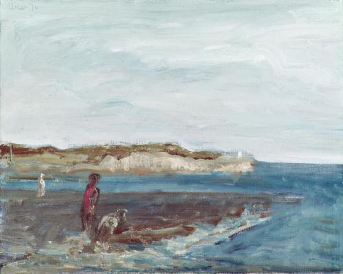 Georg Eisler, Portimao-Wattenmeer, 1976, Öl auf Leinwand, 36 × 45 cm, Verbleib unbekannt