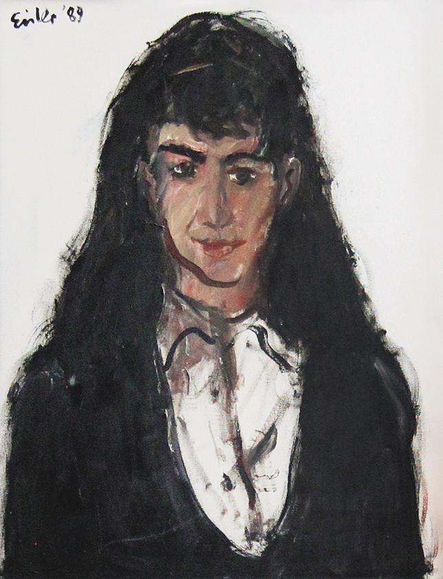 Georg Eisler, Die kleine Nagler, 1989, Öl auf Leinwand, 50 × 40 cm, Privatbesitz