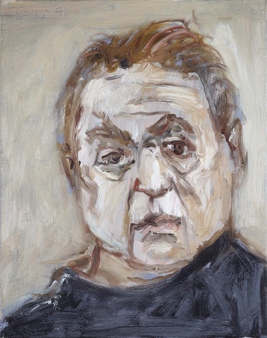 Georg Eisler, Porträt Francis Bacon, 1991, Öl auf Leinwand, 45 × 36 cm, Dublin City Gallery The ...