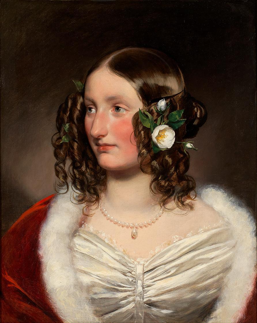Friedrich von Amerling, Auguste Wilhelmine von Bischoff, verh. von Littrow (1819–1890), 1839, Ö ...