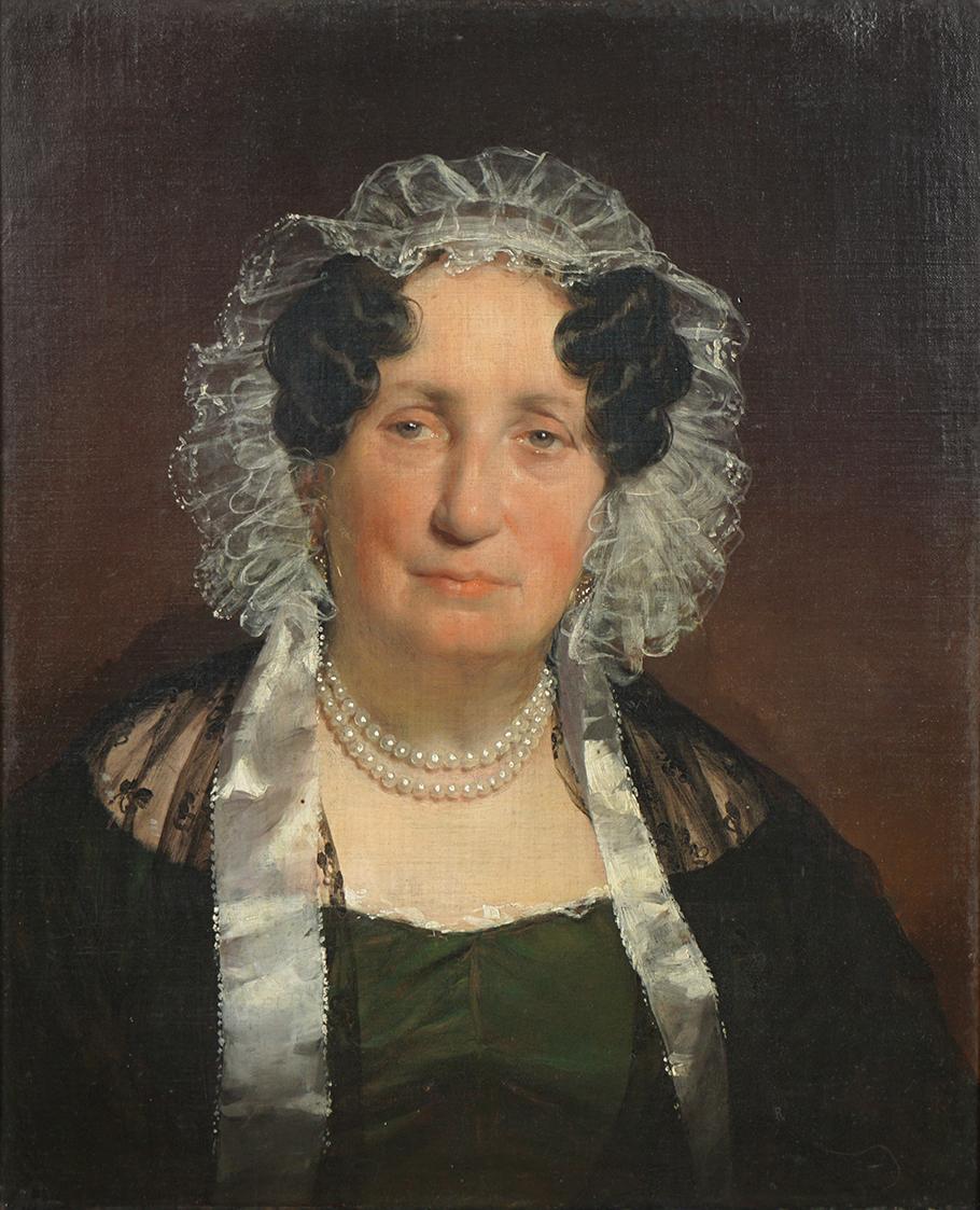 Friedrich von Amerling, Eleonore Kuh, die Mutter der Frau von Bischoff (1778–1855), 1840, Öl au ...