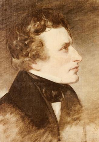 Friedrich von Amerling, Pfarrer Konrad Ludwig Wilhelm von Sattler (1807–1866), 1833, Öl auf Lei ...