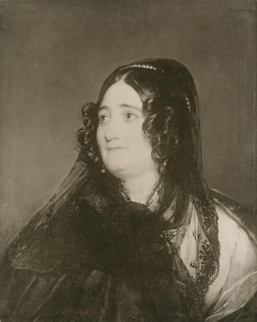 Friedrich von Amerling, Porträt einer Dame mit schwarzer Mantille
, 1834, Öl auf Leinwand, 63, ...