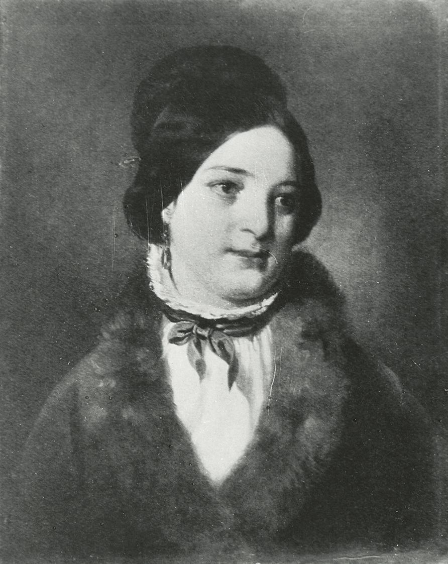 Friedrich von Amerling, Modell Marie Bartak mit Pelz. Wiederholung, 1849, Öl auf Leinwand, 63 × ...