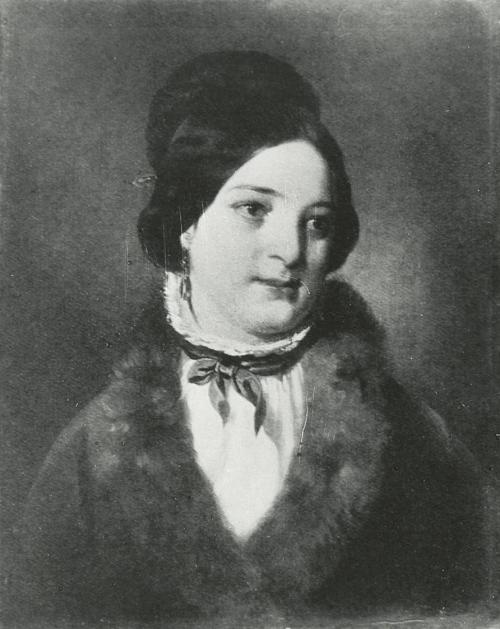 Friedrich von Amerling, Modell Marie Bartak mit Pelz. Wiederholung, 1849, Öl auf Leinwand, 63 × ...