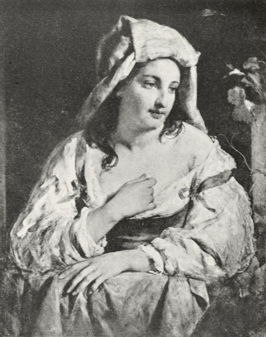 Friedrich von Amerling, Junge Italienerin, an eine Balustrade gelehnt, 1840er, Öl auf Leinwand, ...