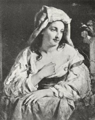 Friedrich von Amerling, Junge Italienerin, an eine Balustrade gelehnt, 1840er, Öl auf Leinwand, ...