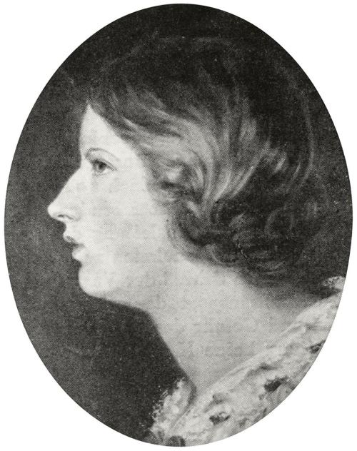 Friedrich von Amerling, Junges Mädchen im Profil, 1860er, Öl auf Leinwand, 39 × 31 cm, Unbekann ...
