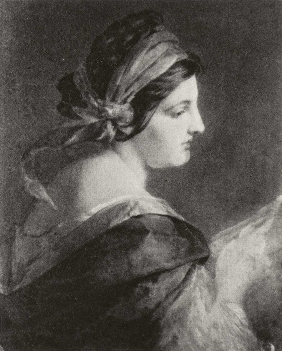 Friedrich von Amerling, Junges Mädchen nach rechts mit Brief in der Hand, 1860er, Öl auf Leinwa ...