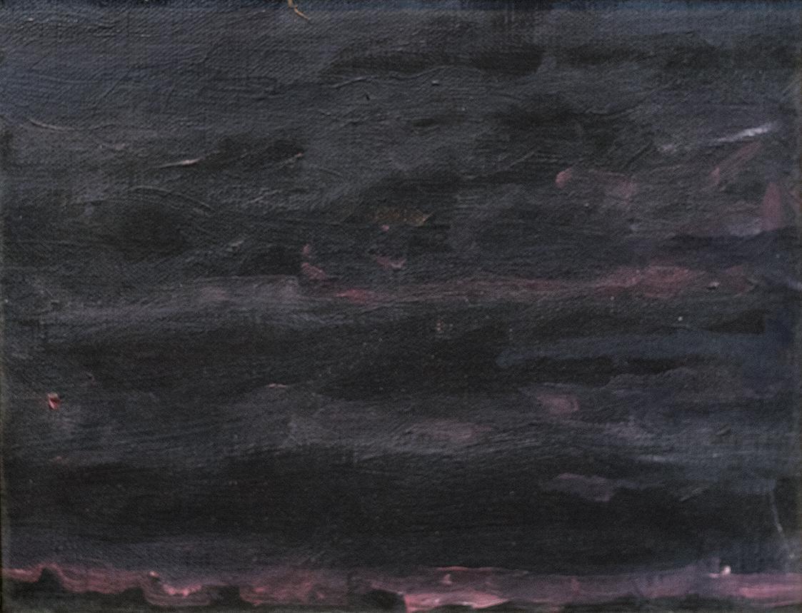 Georg Eisler, Kleines Blitz Bild IV, 1986, Öl auf Leinwand, 14 × 18 cm, Georg und Alice Eisler  ...
